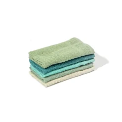 Juego De 5 Paños De Cocina Beige, Verde E Azul