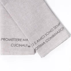 Juego de 2 paños de cocina taupe 45x65cm
