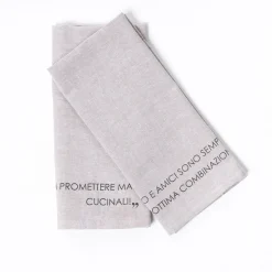 Juego de 2 paños de cocina taupe 45x65cm