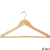 Juego De 4 Perchas De Madera