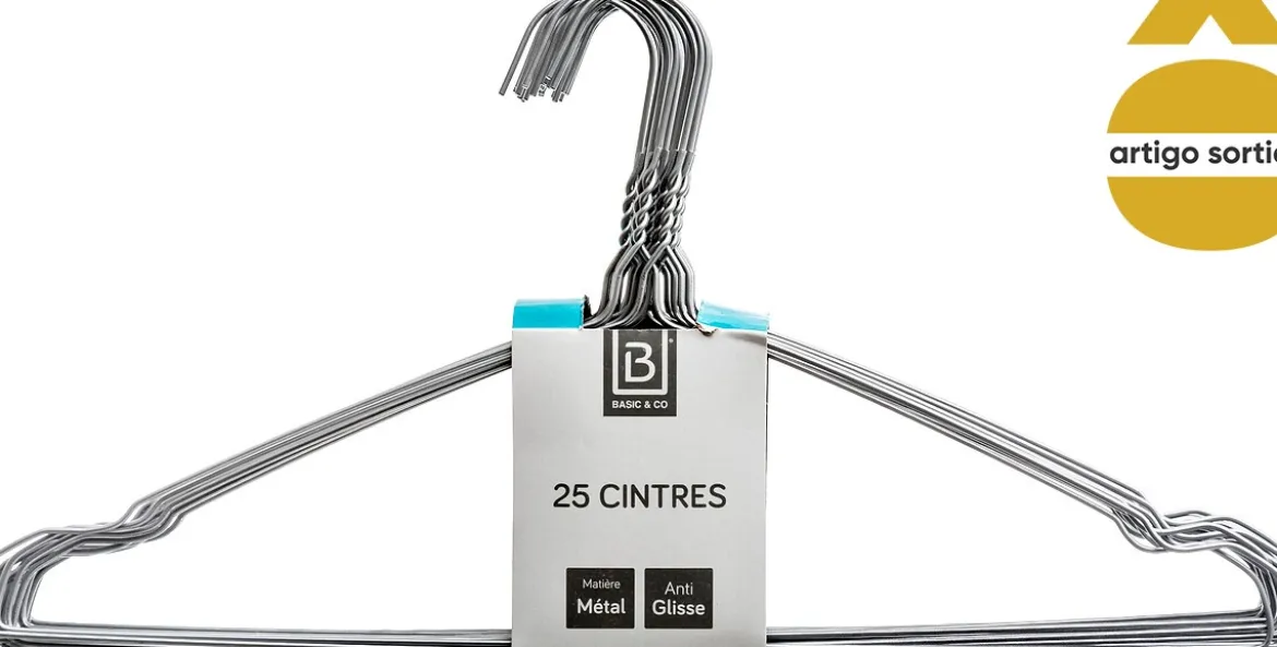 Juego De 25 Perchas Metal Plastificado