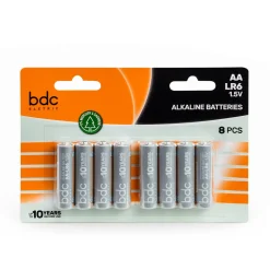 Juego de 8 pilas alcalinas BDC AA LR06