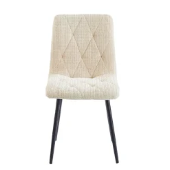 Juego de 2 sillas GALIZES tela beige