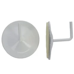 Juego De 2 Soportes Adhesivos Blancos Metálicos