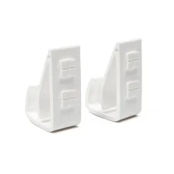 Juego De 2 Soportes Clip De Pvc Blanco