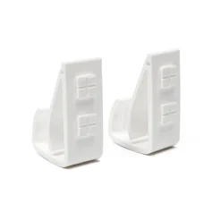 Juego De 2 Soportes Clip De Pvc Blanco