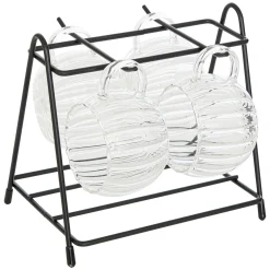 Juego de 4 tazas con soporte 18cl