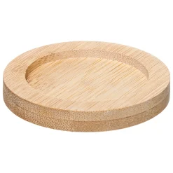 Juego De 4 Tazas De Café Con Base De Bambú