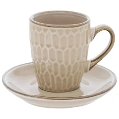 Juego de 2 tazas de café ELLA beige 9cl