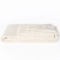 Juego de 3 toallas de baño ZOE natural