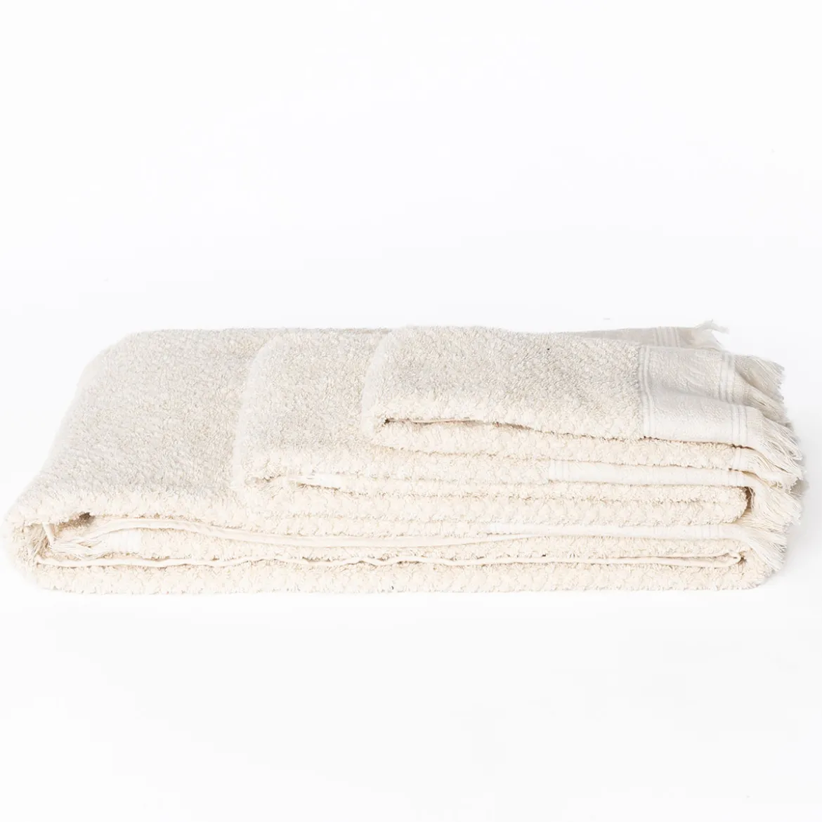 Juego de 3 toallas de baño ZOE natural