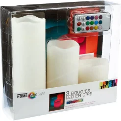Juego De 3 Velas Con Mando