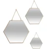 Juego 3 Espejos Hexagonales 20/25/30Cm