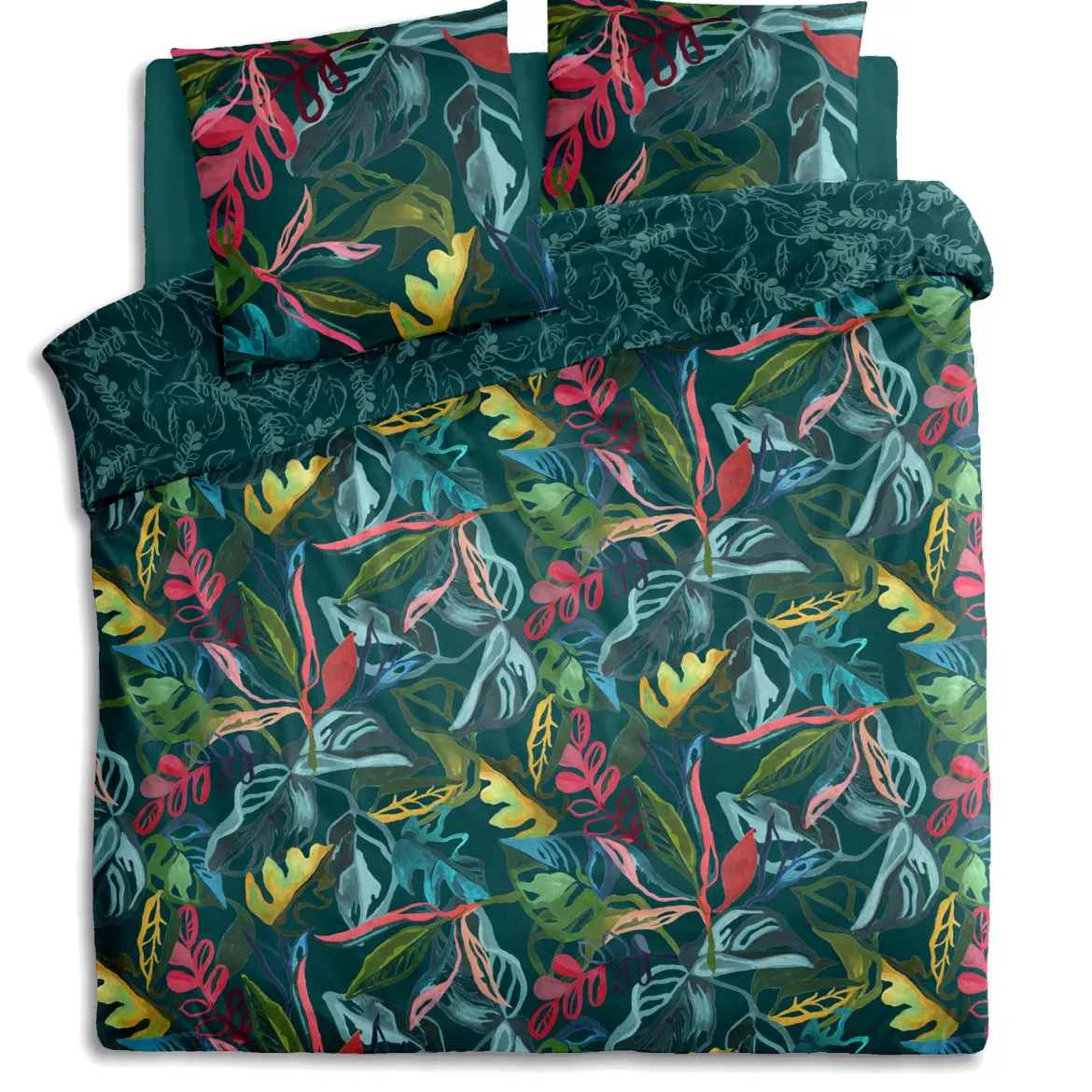 Juego funda nórdica y 2 fundas de almohada JUNGLE