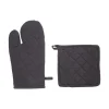 Juego Manopla+Agarrador Gris Oscuro