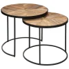 Juego 2 Mesas Auxiliares De Madera 51Cm