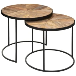 Juego 2 Mesas Auxiliares De Madera 51Cm
