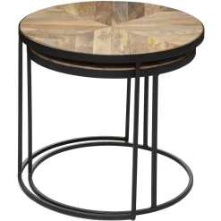 Juego 2 Mesas Auxiliares De Madera 51Cm
