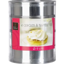 Juego 4 Moldes Inoxidables Para Tartas