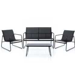 Juego Negro 4 Plazas