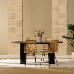 Juego 3 paneles decorativos COLVA beige mdf 30x30