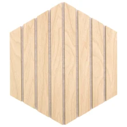 Juego 3 paneles decorativos hexagonal COLVA beige