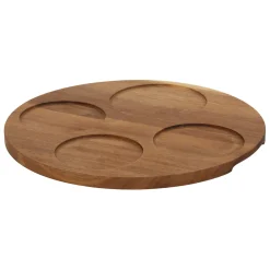 Juego para aperitivos MONA 5 piezas tabla acacia