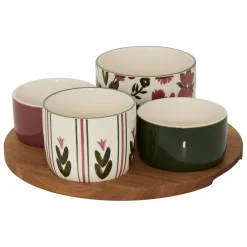 Juego para aperitivos MONA 5 piezas tabla acacia