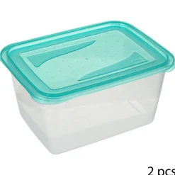 Juego 2 Recipientes C/Tapa Azul 2L