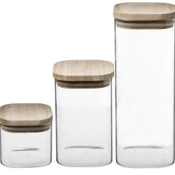 Juego 3 Tarros De Vidrio