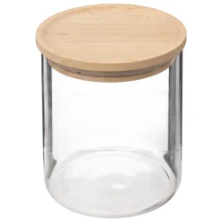 Juego 3 tarros herméticos con tapa de madera