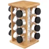Juego 16 tarros p/especias c/soporte rotativo