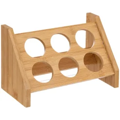 Juego 6 Tarros Vidrio Especias Soporte