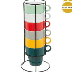 Juego 6 Tazas De Capuchino Surtidas