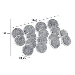 Kit de 16 protectores de suelo gris