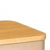 Lata para café beige con tapa de bambú