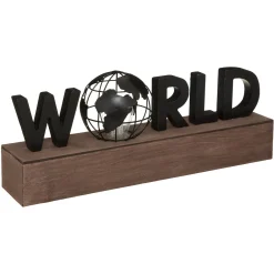 Led Decorativo World 38x15.5x10Cm