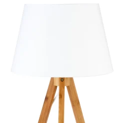 Lámpara De Mesa Bahi Blanca Bambú 55Cm