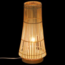 Lámpara De Mesa Bambú Beige Mahe