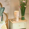 Lámpara de mesa beige de cerámica 17cm