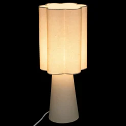 Lámpara de mesa BLANCA beige de metal