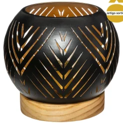 Lámpara De Mesa Bola Negra 14.5X13.5Cm