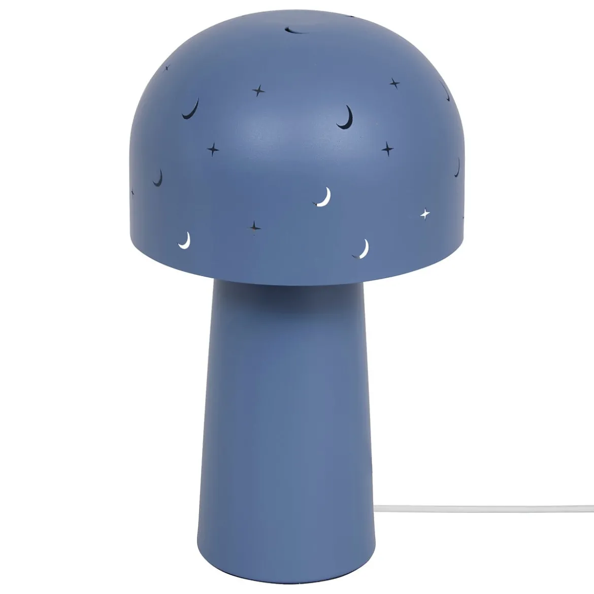 Lámpara de mesa champiñon azul de metal 27x16cm