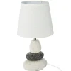 Lámpara De Mesa Clary 3 Piedras 33Cm
