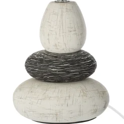 Lámpara De Mesa Clary 3 Piedras 33Cm