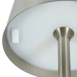 Lámpara de mesa CODY plateado usb 36cm