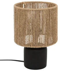 Lámpara De Mesa De Cerámica Negra Koby