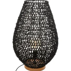 Lámpara De Mesa Etel Negra 37X55Cm