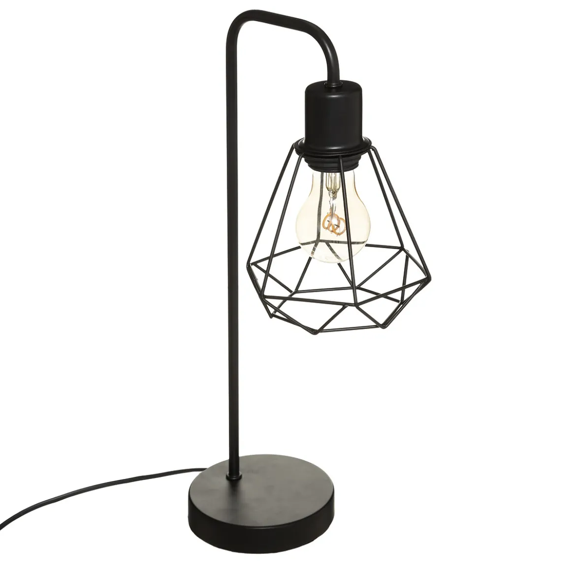 Lámpara De Mesa Flave Metal Negro 46Cm