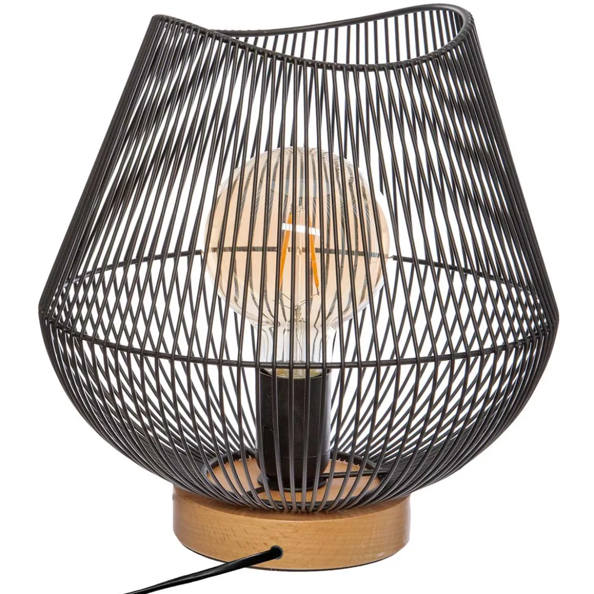 Lámpara De Mesa Jena Metal Negro 28Cm
